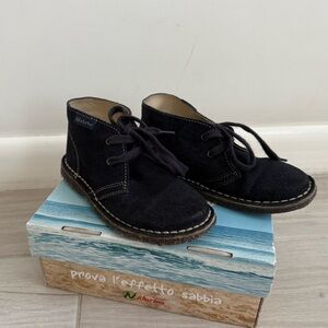 Naturino, Navy suede leather boot, kids, size 28